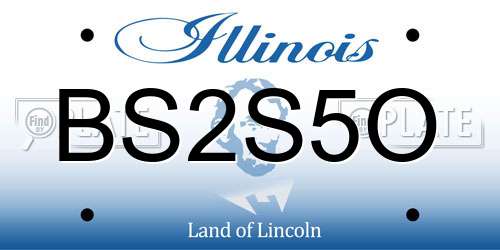 BS2S5O Illinois License Plate