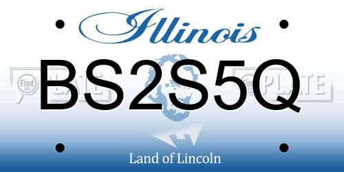 BS2S5Q Illinois License Plate