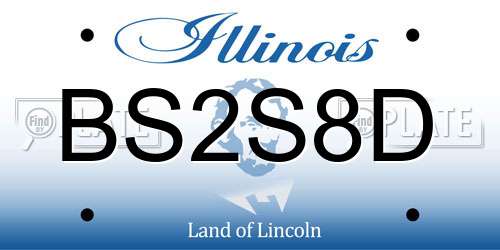BS2S8D Illinois License Plate