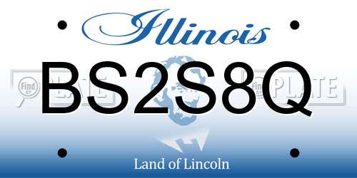 BS2S8Q Illinois License Plate