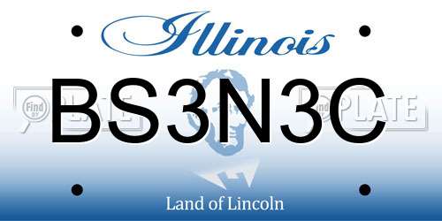 BS3N3C Illinois License Plate