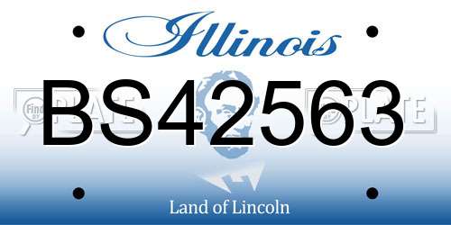 BS42563 Illinois License Plate
