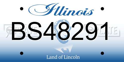 BS48291 Illinois License Plate
