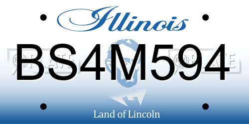 BS4M594 Illinois License Plate