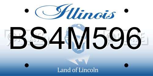 BS4M596 Illinois License Plate