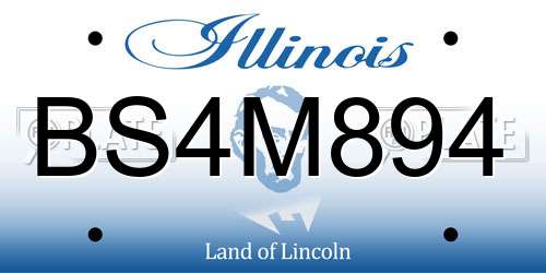 BS4M894 Illinois License Plate