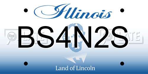 BS4N2S Illinois License Plate
