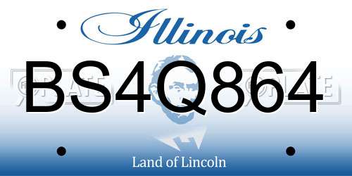 BS4Q864 Illinois License Plate
