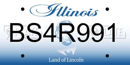 BS4R991 Illinois License Plate