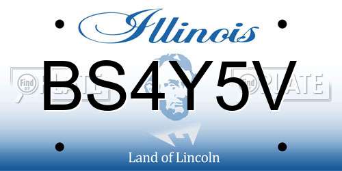 BS4Y5V Illinois License Plate