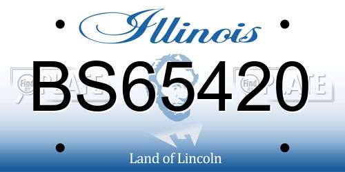 BS65420 Illinois License Plate