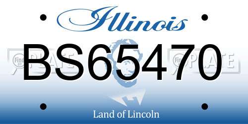 BS65470 Illinois License Plate