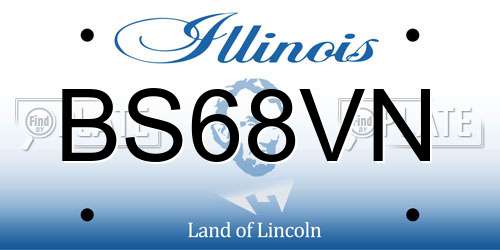 BS68VN Illinois License Plate