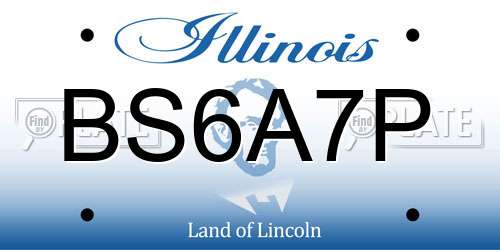 BS6A7P Illinois License Plate