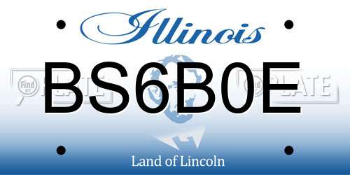 BS6B0E Illinois License Plate