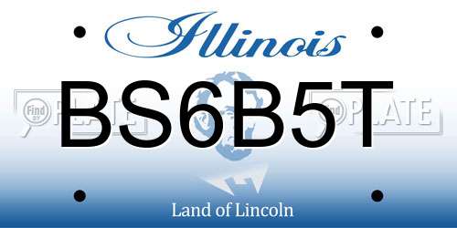 BS6B5T Illinois License Plate