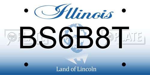 BS6B8T Illinois License Plate
