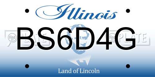 BS6D4G Illinois License Plate