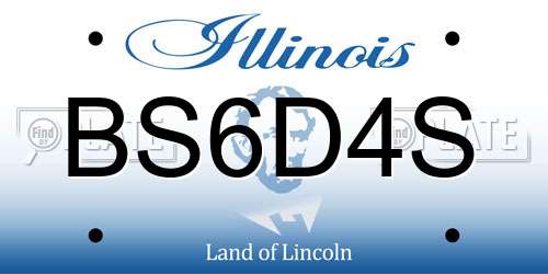 BS6D4S Illinois License Plate