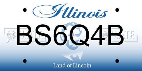 BS6Q4B Illinois License Plate