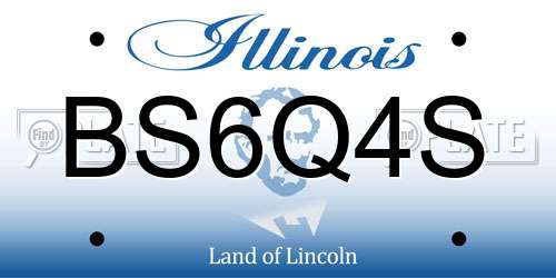 BS6Q4S Illinois License Plate