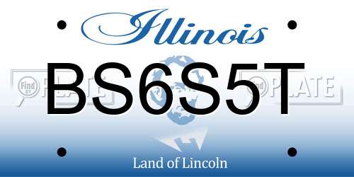 BS6S5T Illinois License Plate