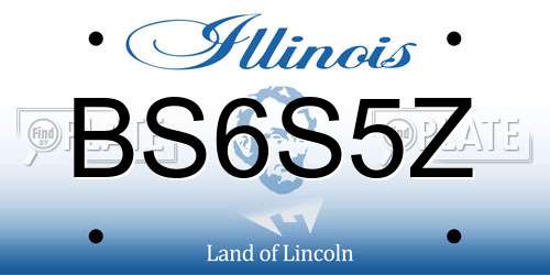 BS6S5Z Illinois License Plate