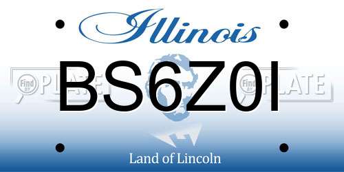 BS6Z0I Illinois License Plate