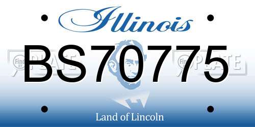 BS70775 Illinois License Plate
