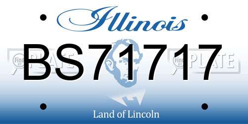 BS71717 Illinois License Plate