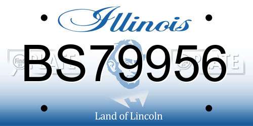 BS79956 Illinois License Plate