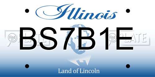 BS7B1E Illinois License Plate