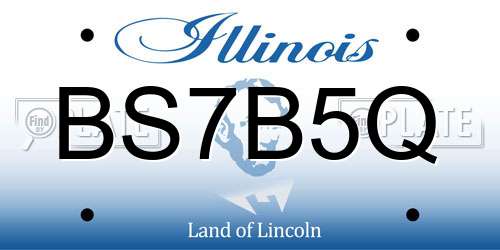 BS7B5Q Illinois License Plate