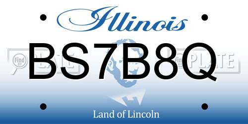 BS7B8Q Illinois License Plate