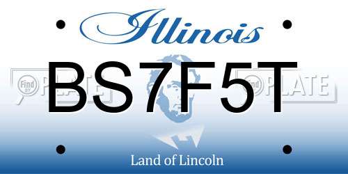 BS7F5T Illinois License Plate