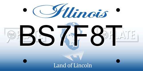 BS7F8T Illinois License Plate