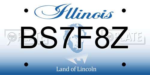 BS7F8Z Illinois License Plate
