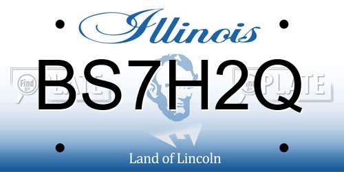 BS7H2Q Illinois License Plate