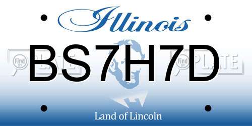 BS7H7D Illinois License Plate