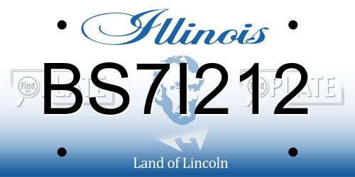 BS7I212 Illinois License Plate