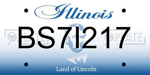 BS7I217 Illinois License Plate