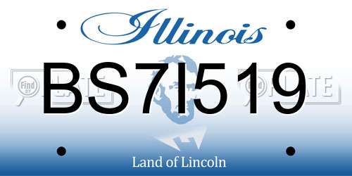 BS7I519 Illinois License Plate