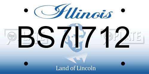 BS7I712 Illinois License Plate