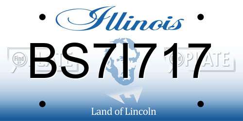 BS7I717 Illinois License Plate