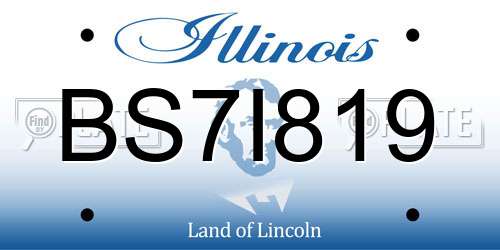 BS7I819 Illinois License Plate