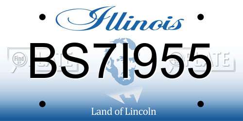 BS7I955 Illinois License Plate