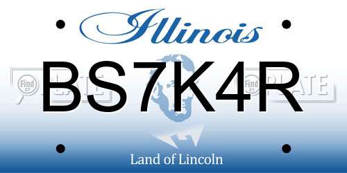 BS7K4R Illinois License Plate