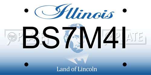 BS7M4I Illinois License Plate