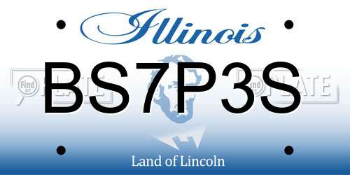 BS7P3S Illinois License Plate