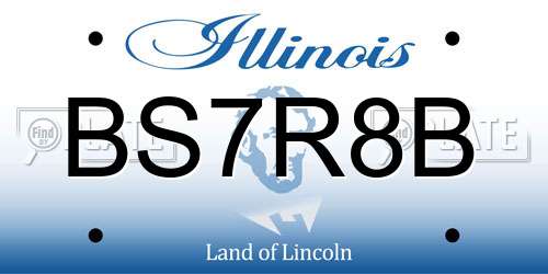 BS7R8B Illinois License Plate